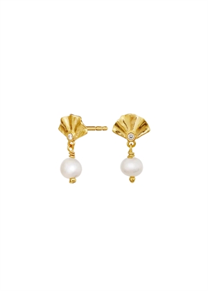 Odette earrings Forgyldt Maanesten